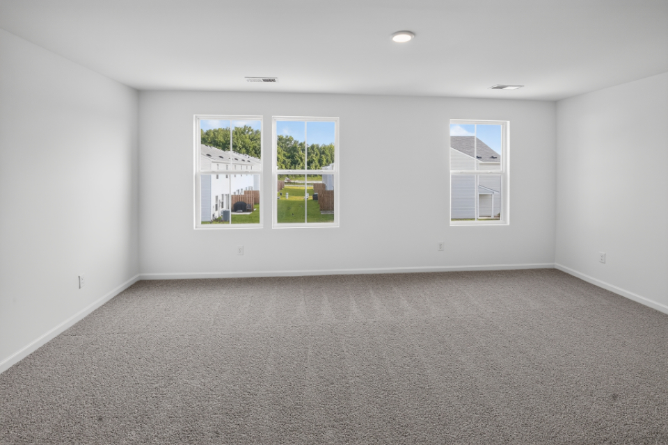 A room with windows.