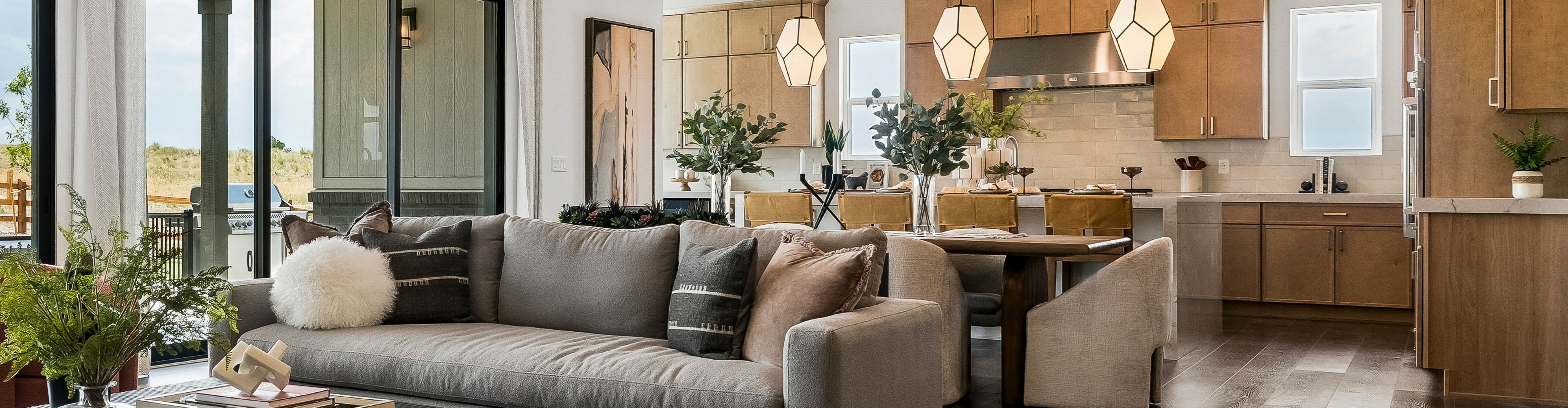 A living room with a couch and a table.
