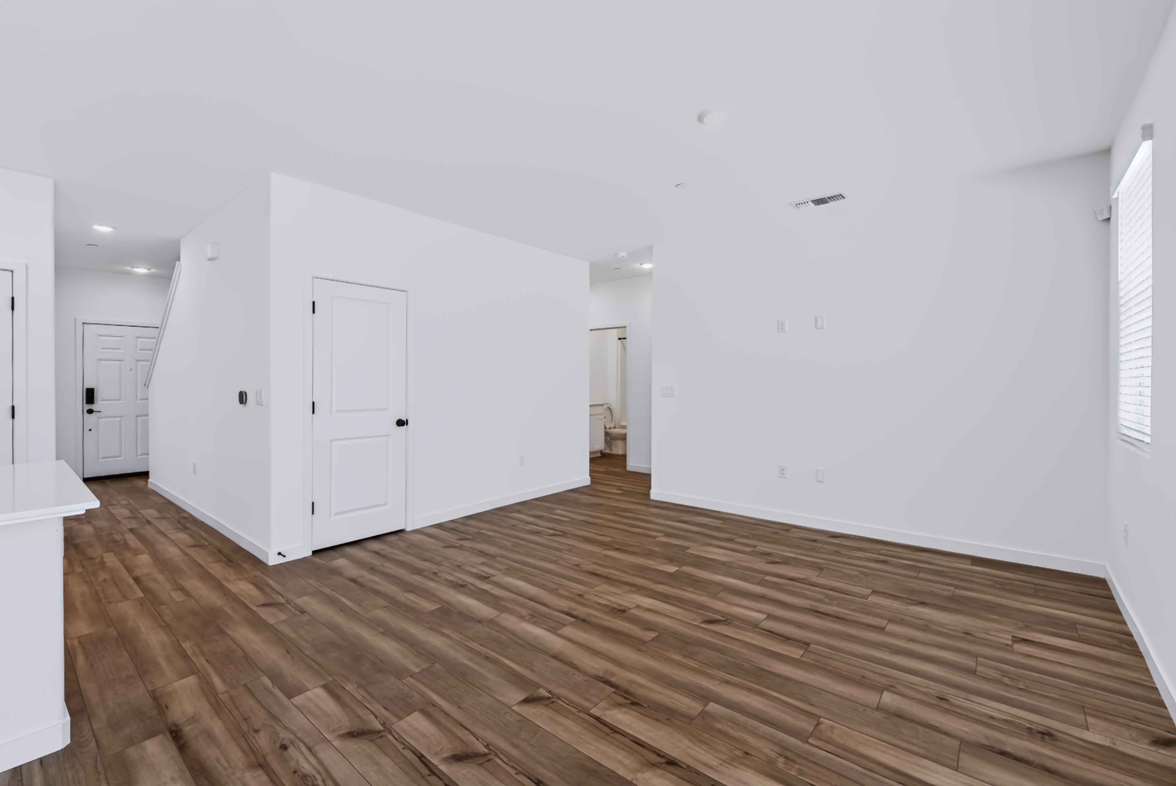 A room with white doors.