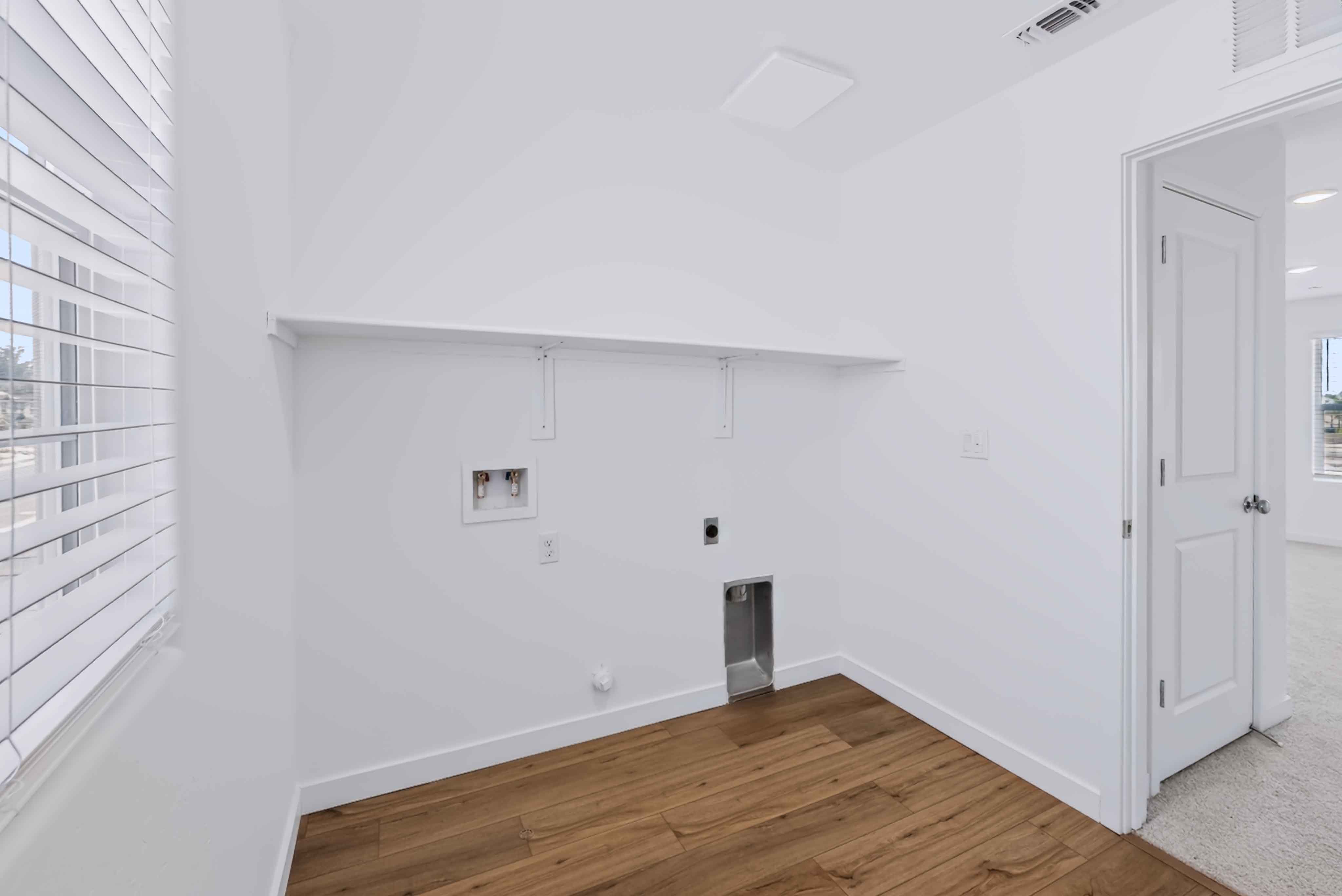 A room with white walls.