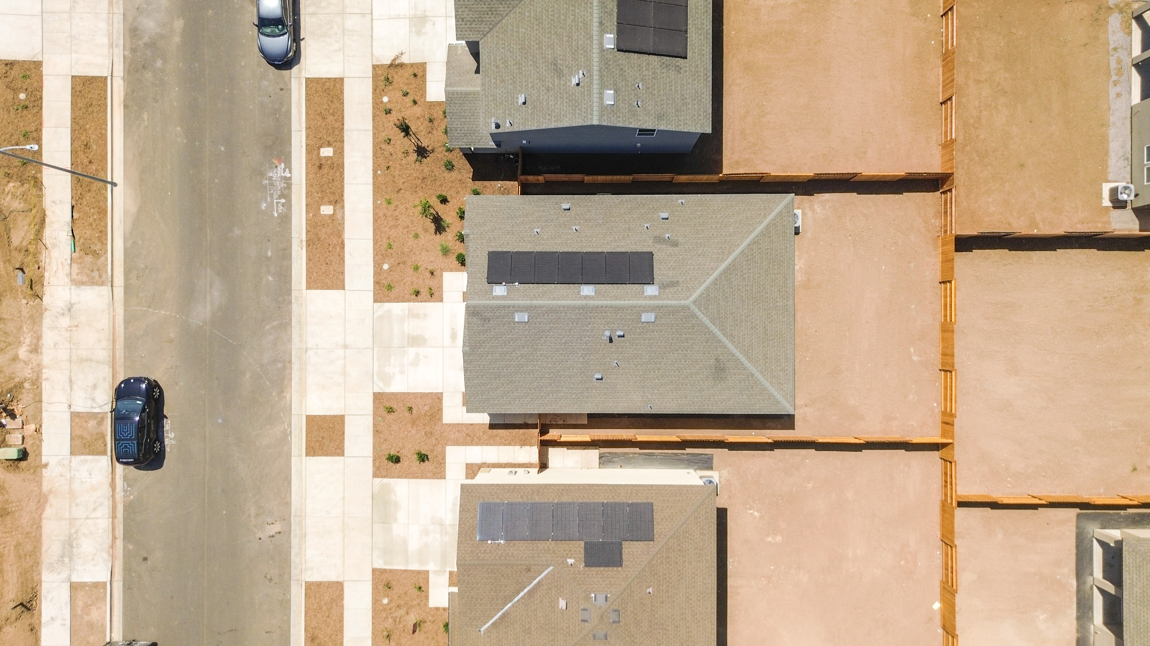 A building with a parking lot.