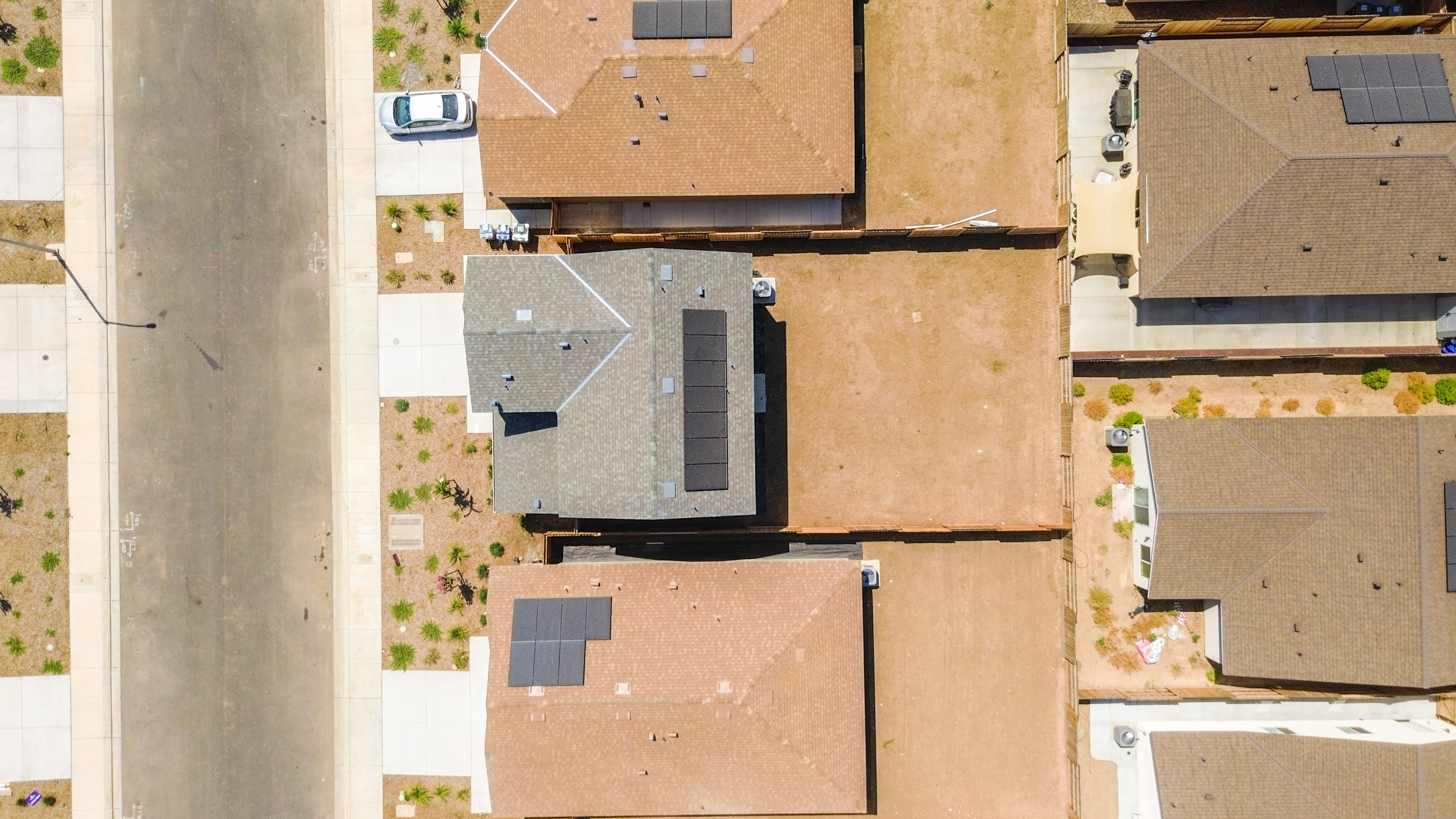 A building with a garage.
