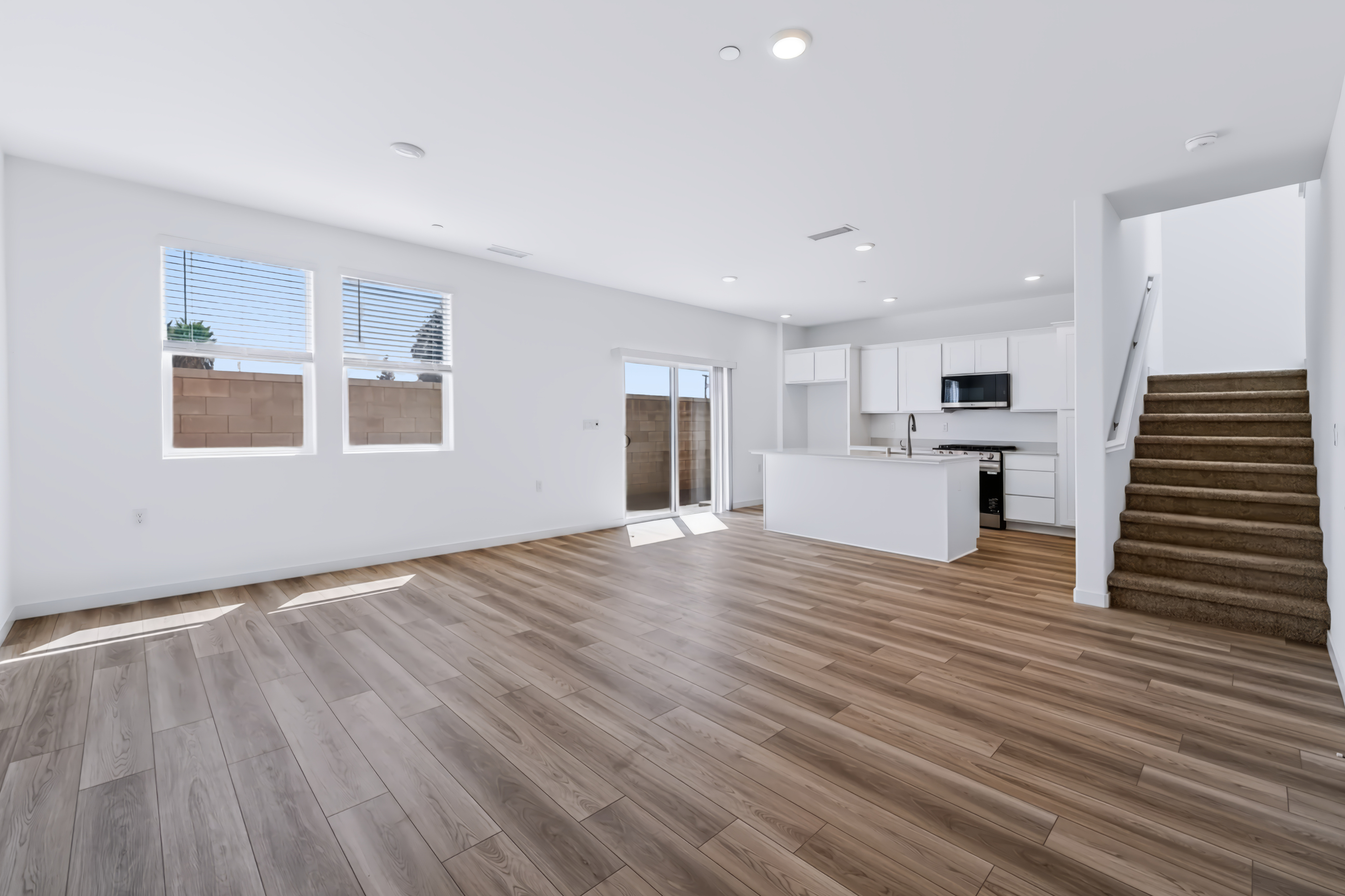 A large empty living room.
