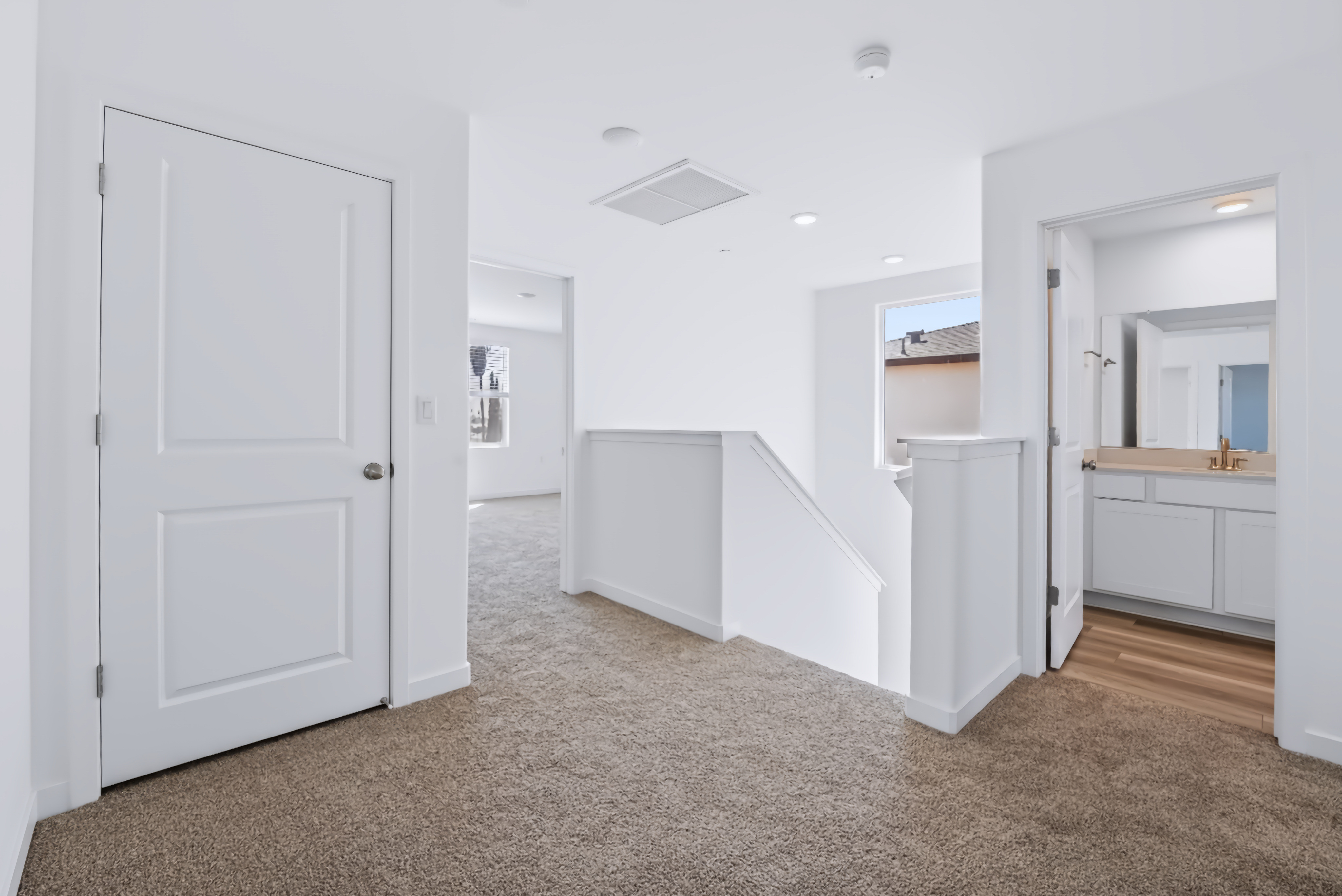 A room with white doors.