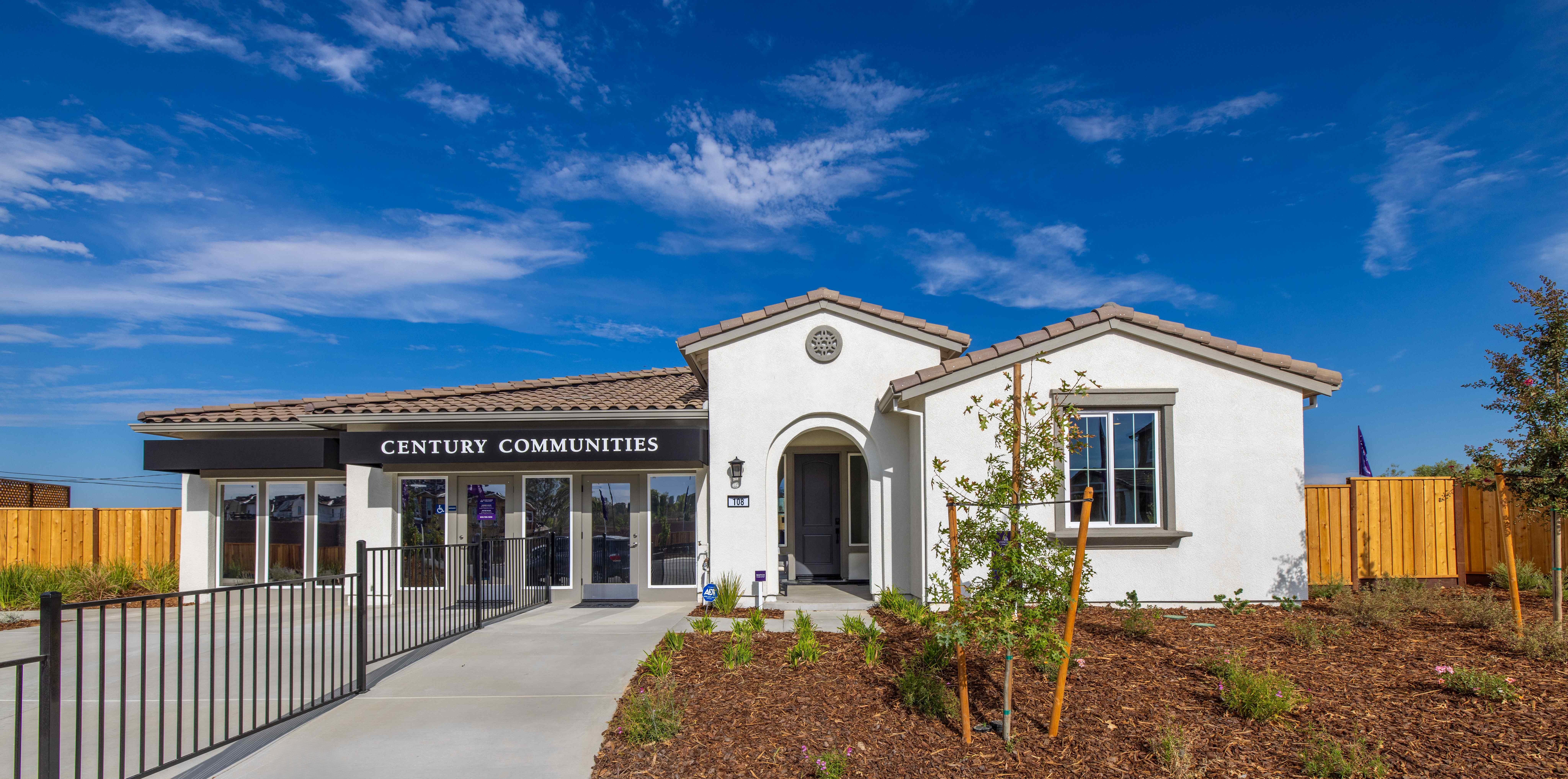 A building with a fence around it.